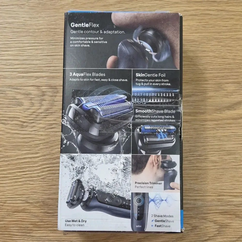 Braun Electric Shaver for Men Series 6 6120s Wet & Dry Shave Turbo & Gentle